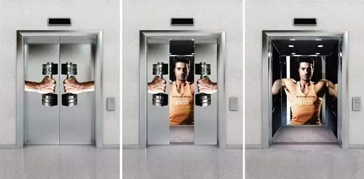 電梯門海報廣告